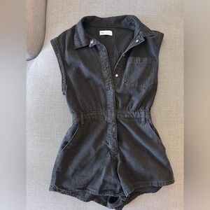 Zara Denim Sleeveless Short Romper size S